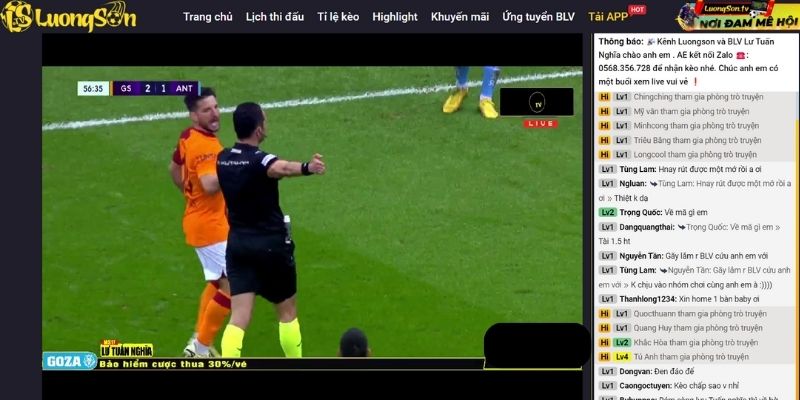 Không gian giao lưu tại LuongSon TV - trực tiếp bóng đá miễn phí cực sôi nổi và thú vị